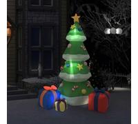 vidaXL Albero Natale Gonfiabile Decorazioni LED Interno Esterno 240 cm