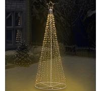 Albero Natale Luminoso 340 cm Bianco Caldo 991 Led Decorazione Metallo Esterno [EEK: A+++]