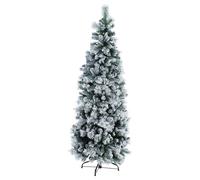 Albero Natale PRAGA SLIM Verde innevato (PVC - H210 D70 cm) 0933554