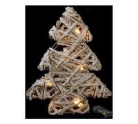 Albero Natale soprammobile Bianco e Oro 43454 (32x6x40cm) 15 luci - LED