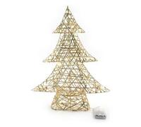 Albero Natale soprammobile Oro 58249 (39x9x50cm) 40 luci - LED