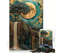 Albero nella cascata rocciosa Puzzle da 1000 pezzi per adulti e ragazzi Allenamento mentale Fuga serena Taglio laser Bel regalo (38x26cm)