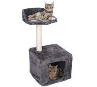 Albero Palo Tiragraffi Gatti con Cuccia e Piattaforma 68x30cm Peluche e Sisal