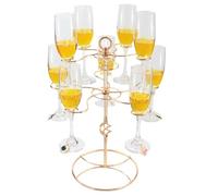 Albero Per Cocktail E Bevande | Display Per Bevande A Due Livelli Con Dieci Portabicchieri | Stand Per Torre Di Champagne - Per Casa, Bancone, Matrimonio, Ristorante, Cucina, Sala Da Pranzo, Festa, Ba