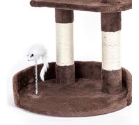 Albero per gatti a doppio strato, a forma di gamba, con giocattolo, ideale per arrampicata, gioco e riposo.