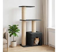 Albero per gatti con pali per graffiare in sisal Grigio Scuro