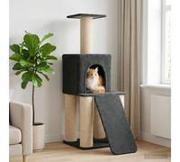 Albero per gatti con pali per graffiare in sisal Grigio Scuro