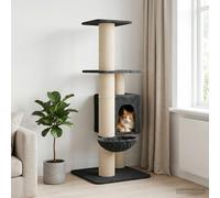 Albero per gatti con pali per graffiare in sisal Grigio Scuro