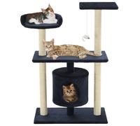 Albero per Gatti con Tiragraffi in Sisal 95 cm Blu Scuro