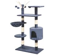 Albero per Gatti con Tiragraffi Sisal 125 cm Blu Scuro