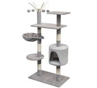 Albero per Gatti con Tiragraffi Sisal 125 cm Grigio