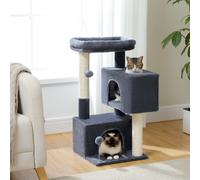 Albero per gatti da 80 cm Torre per gatti a 3 livelli persico superiore staccabile, divertente palla a molla e comodi condomini doppi - Perfetto per gattini da interni