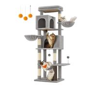 Albero per Gatti Grande Torre Tiragraffi Alto 175 cm Multilivelli con 2 Grotte 2