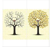 Albero per Impronte Digitali Libro degli ospiti con firma delle impronte digitali Forniture for feste di matrimonio Libri sulla decorazione dell'albero per fai da te(Color07,50x70cm 20x28inch)