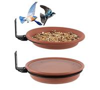 Albero per mangiatoia per uccelli Vassoio per alimentazione per uccelli montato su 4 pezzi Vassoio per semi in plastica da 8, 27 pollici Ciotola per bagno d'acqua per decorazioni da giardino esterno (