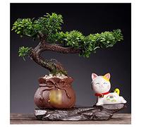 Albero pianta finta albero finto bonsai di pino accogliente simulazione pianta ornamenti artificiali piante verdi ornamenti zen soggiorno italiano desktop interno piante in vaso albero in vaso