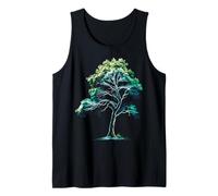 Albero Pittura Colorata Motivo Natura Arte Canotta