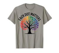 Albero Pokadot colorato Ogni Punto Conta diversità e unità Maglietta