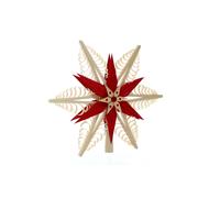 Albero Punta Dell'Albero di Natale Centro Con 2 Stelle Rosso (Entrambi)