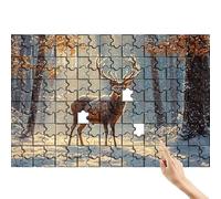 Albero Puzzle 1000 Pezzi, Cervo Puzzle Adulti, Giochi Educativi per la Famiglia, Divertimento Colorato Set con Scatola, Giochi Creativi per Regalo Uomo Decorazioni Casa, Regalo Bambina 6 Anni L-0