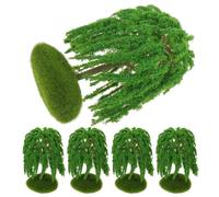 Albero Salice in Miniatura Verde per Plastico Architettonico 5 Pezzi