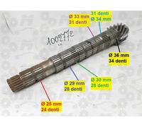 Albero secondario cambio tipo IB5 manuale a cinque marce, per: Ford Fiesta 85/88