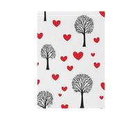 Albero Semplice Line Art San Valentino Cartoon piccole bandiere all'aperto felice anno nuovo banner per la decorazione del patio 28x40 doppia faccia