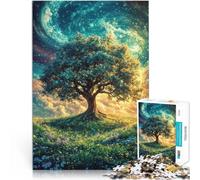 Albero sotto il cielo stellato Puzzle 1000 pezzi per adolescenti Difficile da completare ma divertente e umoristico Regalo di compleanno, regali 38x26cm