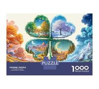 Albero stagionale 1000 Pieces Sturdy Paper Board Arte 4 stagioni Jigsaw Puzzles for Teens Digital Detox Home Decor Recycled Cardboard 52x38cm/1000pcs