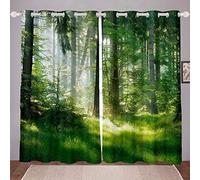Albero Stampa Finestra Trattamenti Paesaggio Naturale Finestra Tende Scena Foresta Tenda Per Bambini Adulti Natura Amante Verde Tenda Finestra Ultra Morbida Decorazione Della Stanza W66*L90