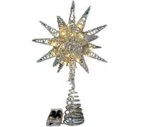 Albero Stella di Natale Scintillante, Ornamenti Stelle Top dell'albero di Natale | Illumina Gli Ornamenti di Stella Arredamento di Vertice dell'Albero,Decorazioni natalizie Stelle a Forma