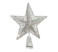 Albero Stella Glitterato Oro Top Metallo Decorazione Natalizia per Alberi di Nat