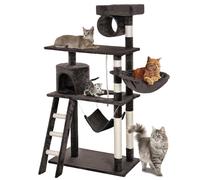Albero Tiragraffi per Gatti Parco Giochi Cuccia Graffiatoio gatto 142cm Brown