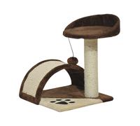 Albero Tiragraffi per Gatto marrone 36x36x44 cm