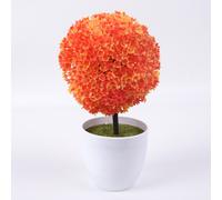 Albero topiario in plastica resistente con vaso per decorazione tavolo casa