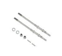 Albero Trasmissione Per RC 1/10 Per Axial SCX10-II 90046 90047 Per JEEP Per Wrangler CVD Albero Trasmissione Dogbone Heavy Duty Universal AR44 Assale Anteriore E Posteriore Kit Semiasse(Silver rear)