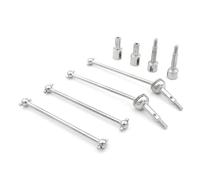 Albero Trasmissione RC Per WLtoys 144001 124018 124019 RC Car Upgrade Parts Accessori Metallo Anteriore Posteriore CVD Albero Di Trasmissione Dog Bone Assale Differenziale Tazza(Silver)