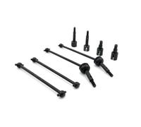 Albero Trasmissione RC Per WLtoys 144001 124018 124019 RC Car Upgrade Parts Accessori Metallo Anteriore Posteriore CVD Albero Di Trasmissione Dog Bone Assale Differenziale Tazza(Black)