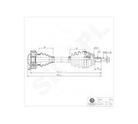 Albero Trasmissione Sospensione Cardanica Anteriore Destro Per VW Audi A3 Seat