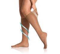 alber's SALUS CURVY 40 - Pack da 5 | Gambaletto Donna Riposante a Compressione Graduata, Bordo Largo Comfort, per Gambe Formose, Semi-Opaco 40 DEN | Taglia Unica (36-41) | Col. Doré