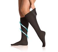 alber's SALUS CURVY 40 - Pack da 5 | Gambaletto Donna Riposante a Compressione Graduata, Bordo Largo Comfort, per Gambe Formose, Semi-Opaco 40 DEN | Taglia Unica (36-41) | Col. Nero