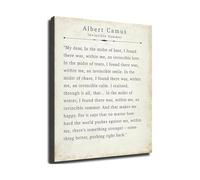 Albert Camus Quote Poster - Invincible Summer Vintage for Study Room & Author Quote Collection(Unframed,16x24inch(40x60cm))