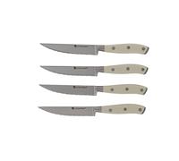 Albert de Thiers, Acot005010, L'Irresistible, Set di 4 coltelli da bistecca, 3Cr13 Acciaio Inossidabile, Manico Abs Bianco + 3 Rivetti, Protezione Pvc, Scatola Colore