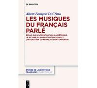 Albert Di Cristo Les musiques du français parlé (Copertina rigida)