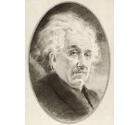 Albert Einstein 1879-1955 Fisico teorico nato in Germania che ha sviluppato la teoria della relatività. Illustrazione di Gordon Ross artista e illustratore americano (1873-1946) di Living Biographies