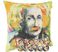 Albert Einstein - Federa decorativa per cuscino, 40 x 40 cm, senza imbottitura
