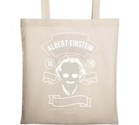 Albert Einstein General Relativity Imagination is More Important Than Knowledge Borsa tote in cotone ecologico naturale beige