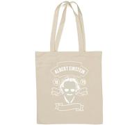 Albert Einstein General Relativity Imagination is More Important Than Knowledge Borsa tote in cotone naturale bianco