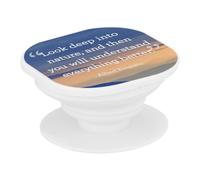 Albert Einstein Look Deep Citation Inspirante Motivation - Impugnatura Grip di supporto e supporto video per smartphone, compatibile con tutti i modelli stampati in Francia