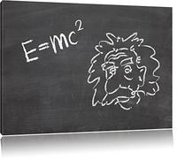 Albert Einstein M = C su tela, XXL enormi immagini con la barella, stampe d' arte su murale con telaio, più economico di pittura o pittura ad olio, nessun manifesto o poster, Stampa su tela, 60 x 40 cm
